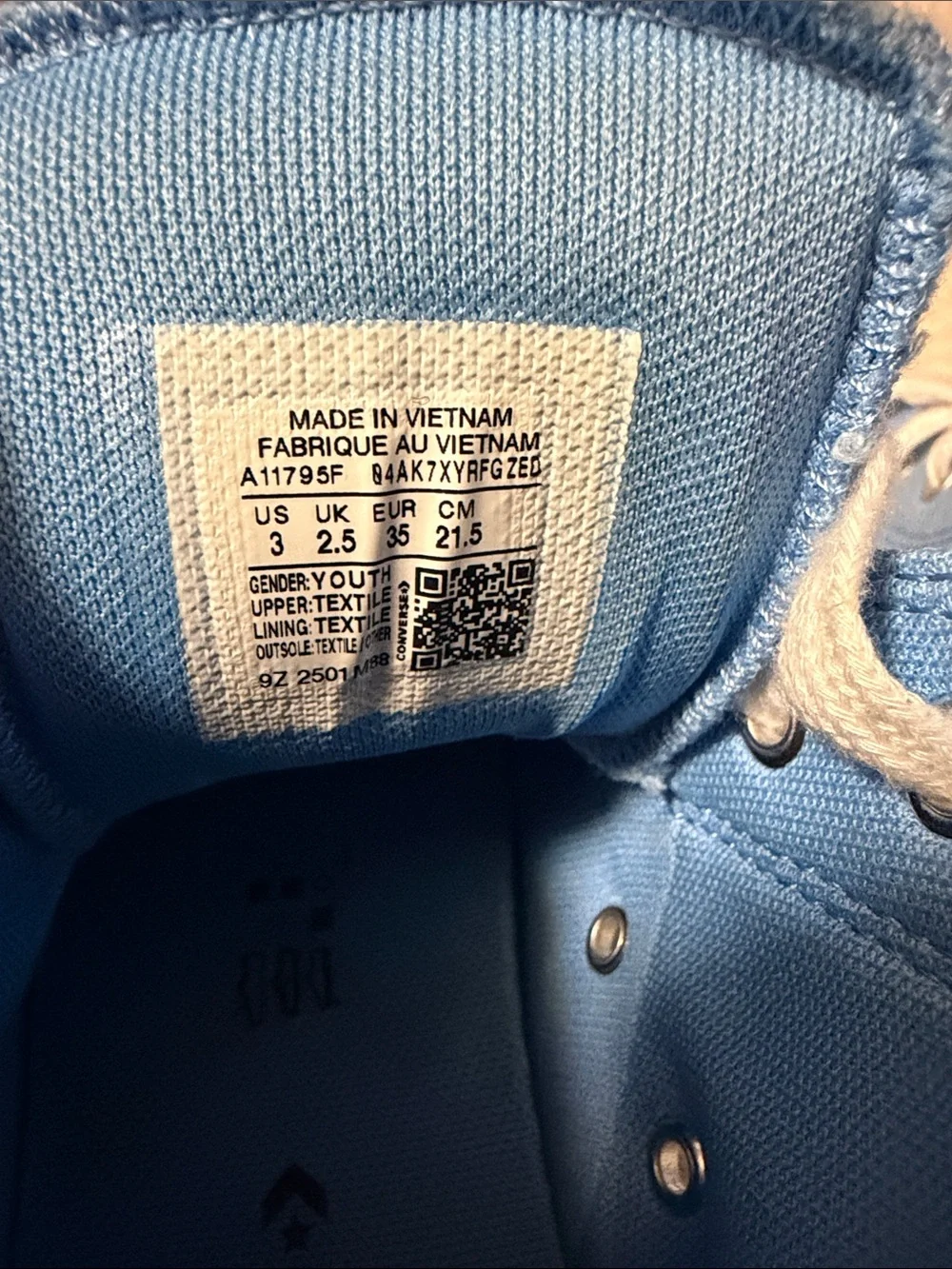 Converse Kids Chuck Taylor All Star High Top Sneakers - Sky Blue